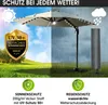 Alu Ampelschirm 300cm beige mit LED-Beleuchtung Produktbild-Vorschau 5