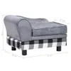 vidaXL Sofa dla psa szara 57x34x36 cm pluszowa Podgląd zdjęcia produktu 13