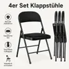 Klappstühle 4er Set Gepolstert, Faltbare Metallstühle bis Produktbild-Vorschau 10