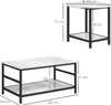 HOMCOM Couchtisch 2er-Set Beistelltisch, Kaffeetisch Produktbild-Vorschau 3