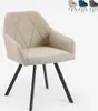 Stoffstuhl mit Armlehnen für Esszimmer und Küche Rakna - Produktbild-Vorschau 6