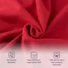 A close-up of red fabric with icons and text describing its features. Produktbild-Vorschau