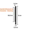 2 Stück Kennzeichenhalter kurz 46 cm Gold Chrom gebürstet Produktbild-Vorschau 4