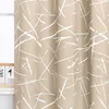 A close-up of a beige curtain with a white abstract line pattern, next to a small calendar showing December 1st. Produktbild-Vorschau