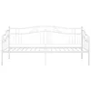 A white metal daybed frame with decorative scrollwork on the headboard and footboard, shown against a white background. Náhľad obrázku produktu