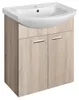 Aqualine ZOJA Unterschrank 61,5x74x32,5cm, Platineiche, 2x Produktbild-Vorschau 1