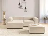 BELIANI Ottomane Beige Stoff Quadratisch Sofamodul mit Produktbild-Vorschau 4