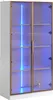 Lot de 2 vitrines - 80 x 40 x 160 cm, blanc - Éclairage LED Voir les images du produit 14