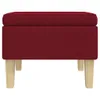 vidaXL Hocker mit Holzbeinen Weinrot Stoff Produktbild-Vorschau 3