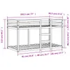 Design Etagenbett Wachsbraun 90x190 cm Massivholz Kiefer, Produktbild-Vorschau 10