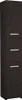 A tall, narrow, dark brown cabinet with three drawers, each with a silver handle. Produktbild-Vorschau
