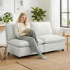 HOMCOM Sofa 2 Sitzer aus Kunstleder 146 cm Modulare Couch Produktbild-Vorschau 2
