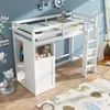 Etagenbett Kinderbett Hochbett mit Kleiderschrank und Produktbild-Vorschau 1