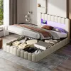 Letto imbottito Fortuna Lai 140x200cm con USB, letto per Anteprima dell’immagine prodotto 1