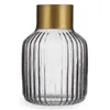 Vase Streifen Grau Gold Glas (12 x 18 x 12 cm) Produktbild-Vorschau 6