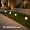 LED Solar Wegleuchte 'Globus' - warmweiße LED - H: 27cm - Produktbild-Vorschau 7
