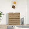 A shoe cabinet with two drawers is shown in a room with a plant and an umbrella stand. Anteprima dell’immagine prodotto