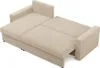 A beige sectional sofa with a pull-out bed function, shown from a slightly elevated angle against a white background. Produktbild-Vorschau