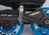 A close-up view of the wheel assembly and frame of an inline skate. Anteprima dell’immagine prodotto