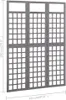 vidaXL Spalier/Paravent 3-teilig Massivholz Tanne Grau Produktbild-Vorschau 5