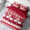 Winter Bettwäsche 200x220 cm Wichtel Weihnachten rot weiß Produktbild-Vorschau 4