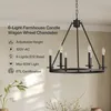 Lustre Tribesigns vintage noir, suspension à 6 ampoules Voir les images du produit 5