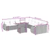 vidaXL 11-tlg. Garten-Sofagarnitur mit Kissen Schwarz Poly Produktbild-Vorschau 3
