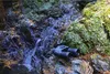Binoculars resting on rocks next to a small waterfall. Anteprima dell’immagine prodotto
