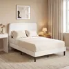 HOMCOM Bett 140x200 cm Bettgestell mit gepolstertem Produktbild-Vorschau 9