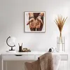 Gerahmtes Poster - Rahmen in heller Eiche - Hände Strand Produktbild-Vorschau 6