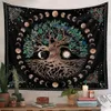 Mandala-Wandteppich 1 Stk, Boho-Wanddekoration Blau-Gold, Produktbild-Vorschau 3