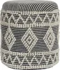 FineBuy Sitzhocker aus Wolle Ø 40 x 45 cm Grau-Creme Rund Produktbild-Vorschau 6