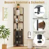 COSTWAY 6patrový rohový regál, 170 cm rohový regál se Náhled obrázku produktu 8