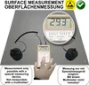 A surface measurement device and mat are shown, with text explaining its use. Produktbild-Vorschau