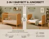 Best For Kids Gitterbett Natur 2 in 1 Patrick 70x140 cm Produktbild-Vorschau 4