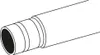 A close-up, isolated view of a single pipe. Anteprima dell’immagine prodotto