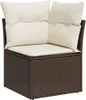 9-tlg. Garten-Sofagarnitur mit Kissen Braun Poly Rattan Produktbild-Vorschau 5