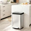 HOMCOM Cestino da cucina da 60 litri con pedale e coperchio Anteprima dell’immagine prodotto 2