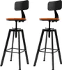 Vintage Industrial - Barhocker 2er-Set - Höhenverstellbar - Produktbild-Vorschau 1