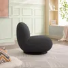 Loungesessel Emma aus Teddy Bouclé drehbar - Schwarz Produktbild-Vorschau 4
