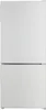 A front view of a white refrigerator-freezer combination. Produktbild-Vorschau