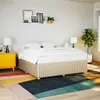 vidaXL Bettgestell ohne Matratze Creme 180x200 cm Stoff Produktbild-Vorschau 2