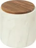 A close-up studio shot of a marble container with a wooden lid. Anteprima dell’immagine prodotto