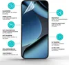 A smartphone screen protector is shown with its features highlighted by text and icons. Produktbild-Vorschau
