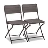 Relaxdays Gartenstuhl 2er Set, Holzoptik, wetterfest & Produktbild-Vorschau 1