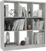 A multi-compartment bookshelf filled with books and decorative items. Náhled obrázku produktu