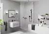A modern bathroom with a shower, bathtub, and vanity. Anteprima dell’immagine prodotto