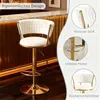 2er Set Barhocker aus Samt mit Lehne, 360° Drehbar, Produktbild-Vorschau 4