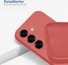Close-up of a red smartphone case, showing the camera cutout and the interior texture of the case. Produktbild-Vorschau