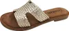 Lazamani Flor Damen Leder-Pantoletten Gold Größe 39 Produktbild-Vorschau 1